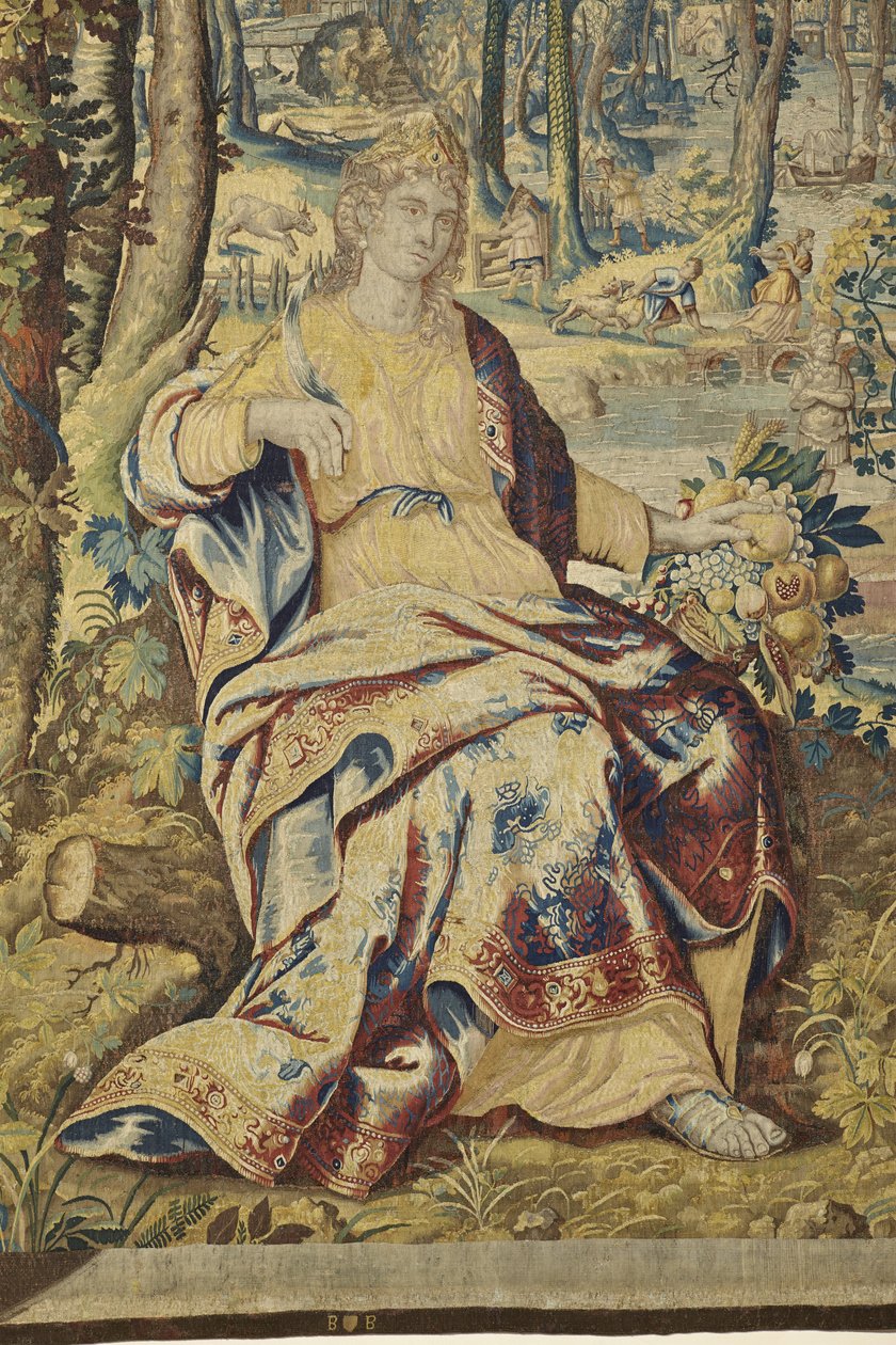 Yksityiskohta Pomonasta, Vertumnuksesta ja Pomonasta, n. 1630 tekijältä Jan II Raes