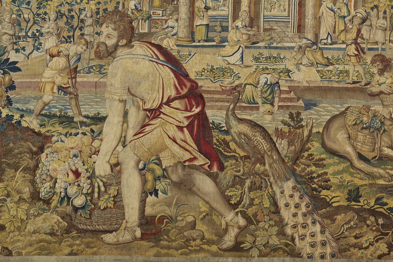 Yksityiskohta Vertumnuksesta, Vertumnuksesta ja Pomonasta, n. 1630 tekijältä Jan II Raes