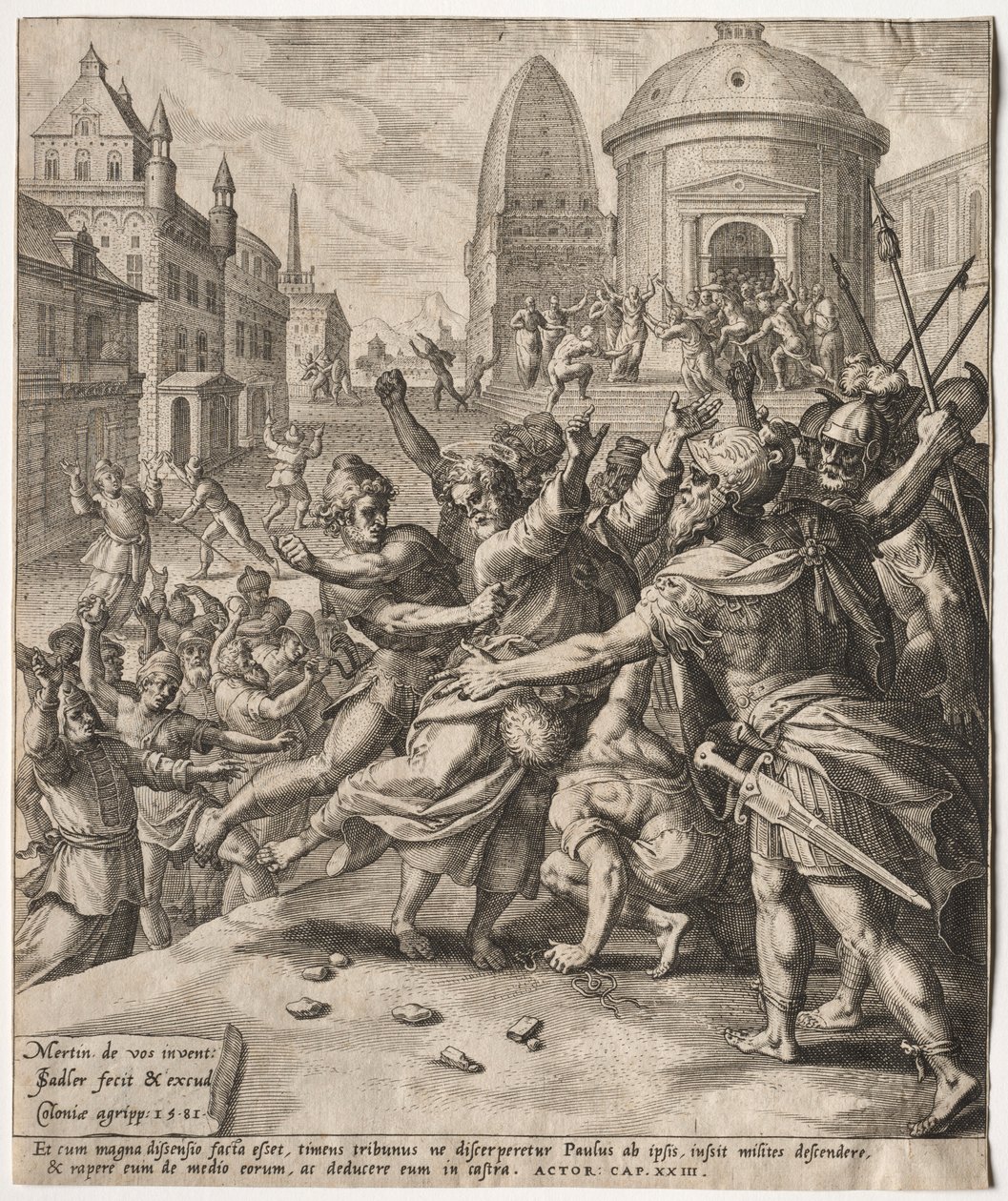 Pyhän Paavalin pidätys, 1581. tekijältä Jan I Sadeler