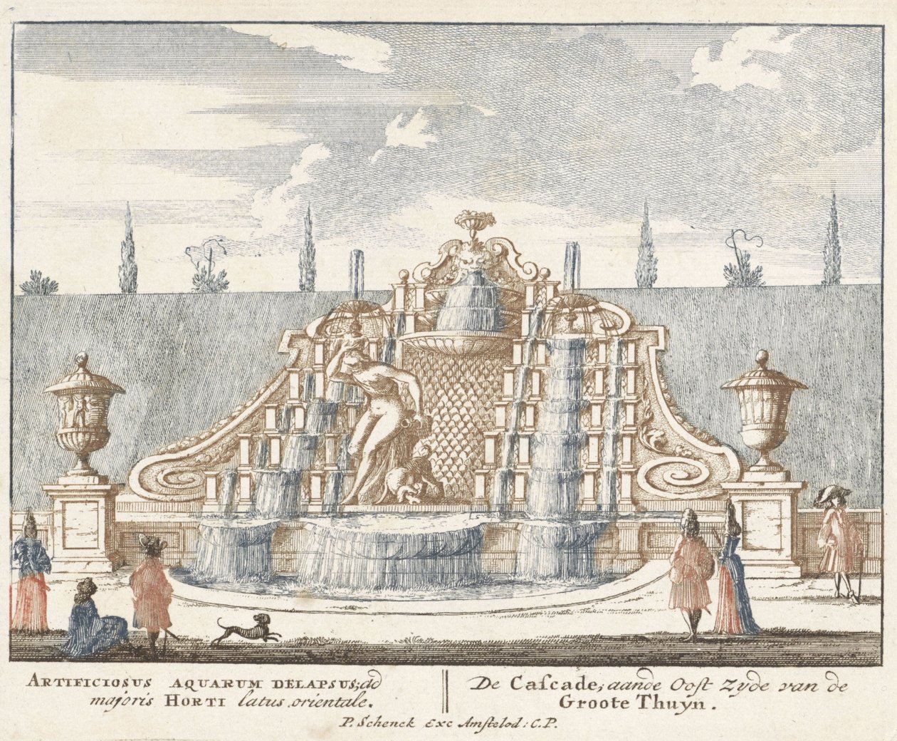 Suihkulähde Het Loon palatsin puutarhassa, 1694-97. tekijältä Jan I van Call