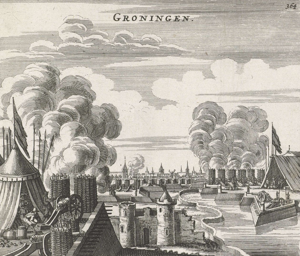 Groningenin piiritys - Groningenin piiritys (1594) tekijältä Jan Janssonius