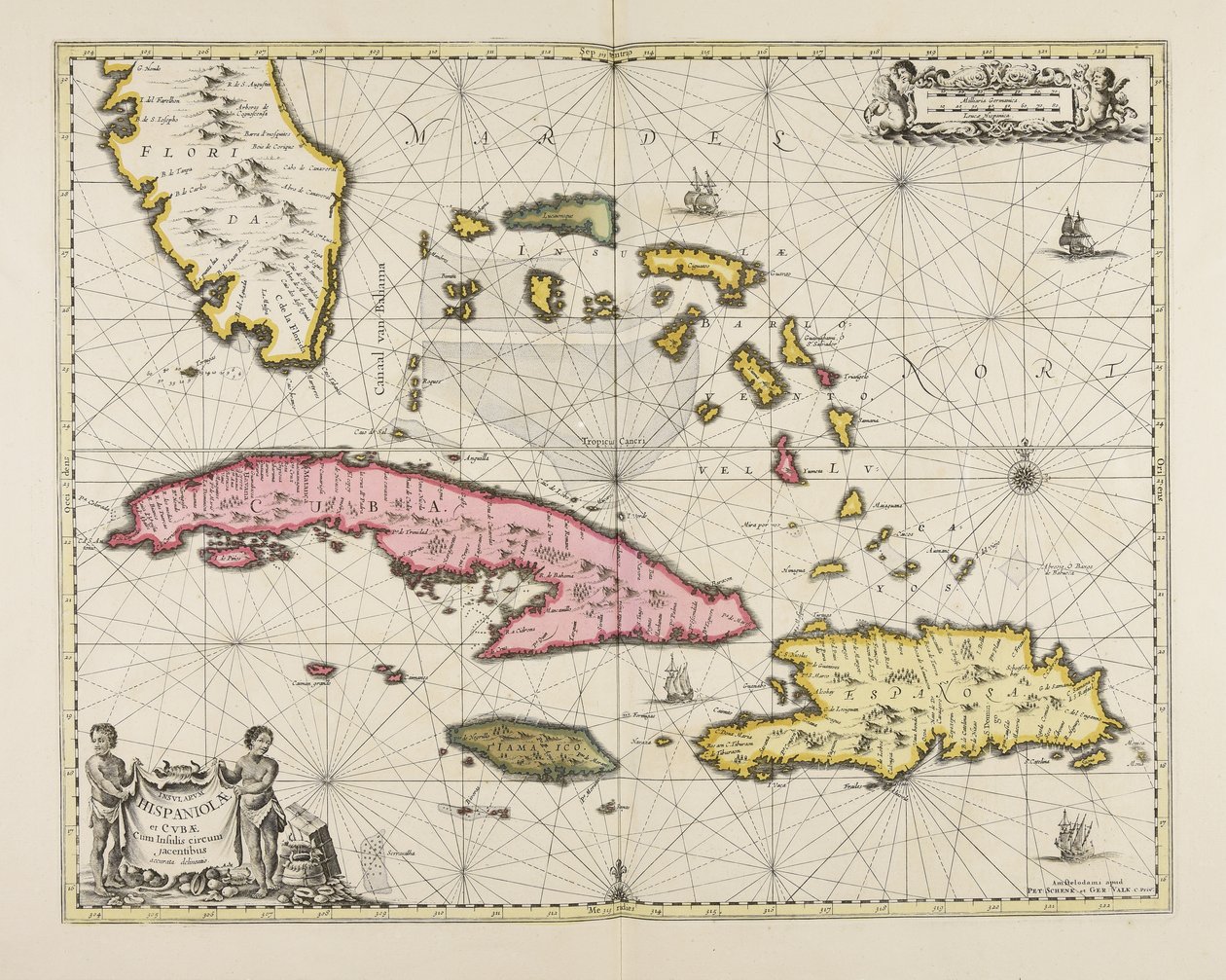 Insularum Hispaniolae et Cubae cum insulis circum jacentibus accurata delineatio tekijältä Jan Janssonius