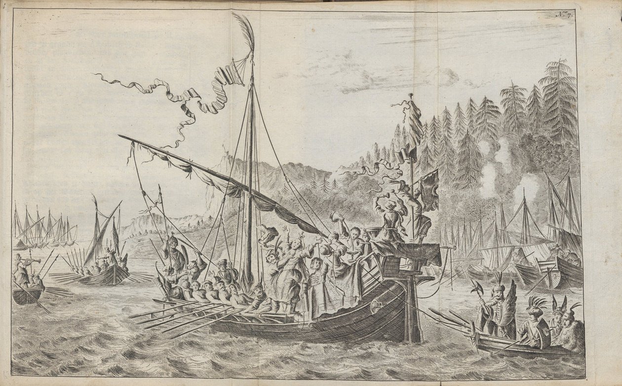 Stenka Razin: Kolme merkittävää matkaa, 1675 tekijältä Jan Jansz. Struys