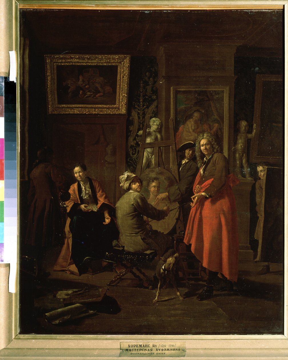 ""The painter studio" (The painter studio) Pintura de Jan Joseph Horemans el Vell (1682-1759) 1725-1730 Museu Pushkin Moscou finès tekijältä Jan Josef the Elder Horemans