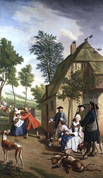 Figures in a Landscape (yksi neljästä sarjasta) tekijältä Jan Josef the Younger Horemans