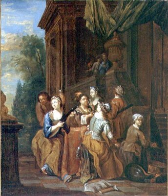 Musiikkijuhlat (öljy kankaalle) tekijältä Jan Josef the Younger Horemans