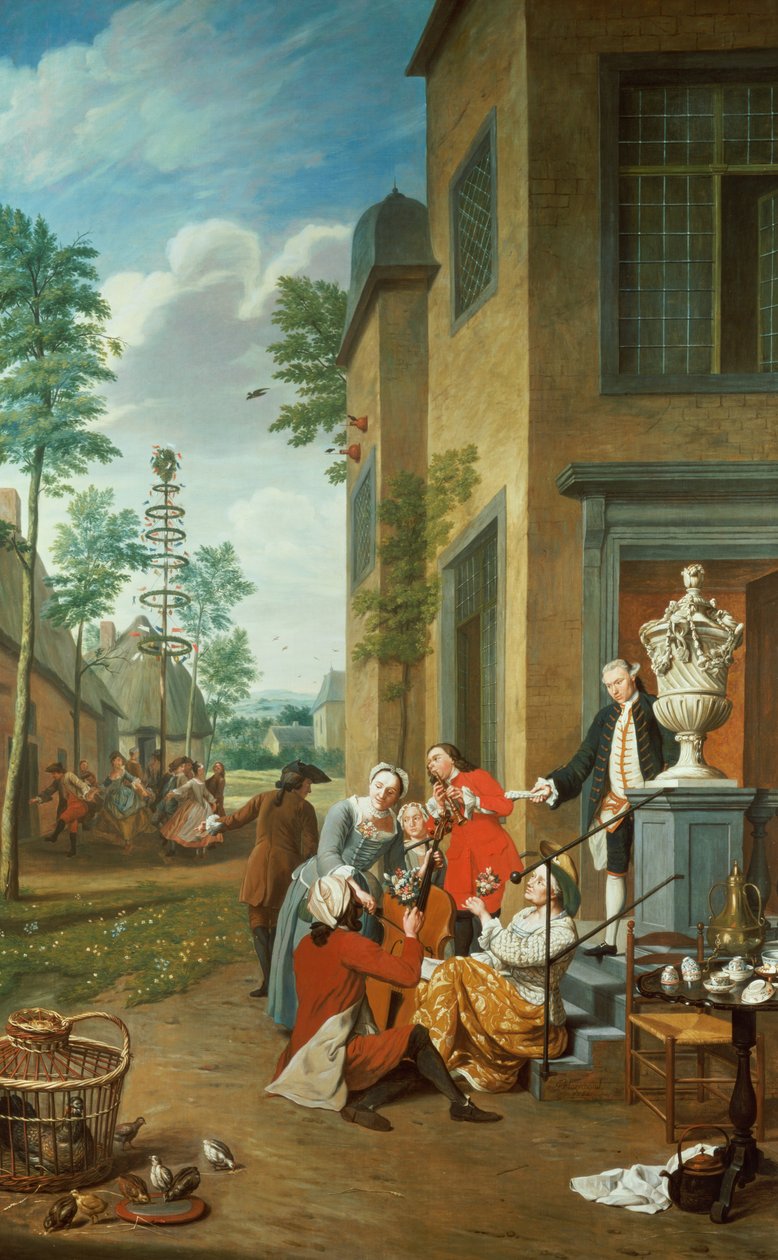 Villagers Merrymaking (yksi neljästä sarjasta) tekijältä Jan Josef the Younger Horemans