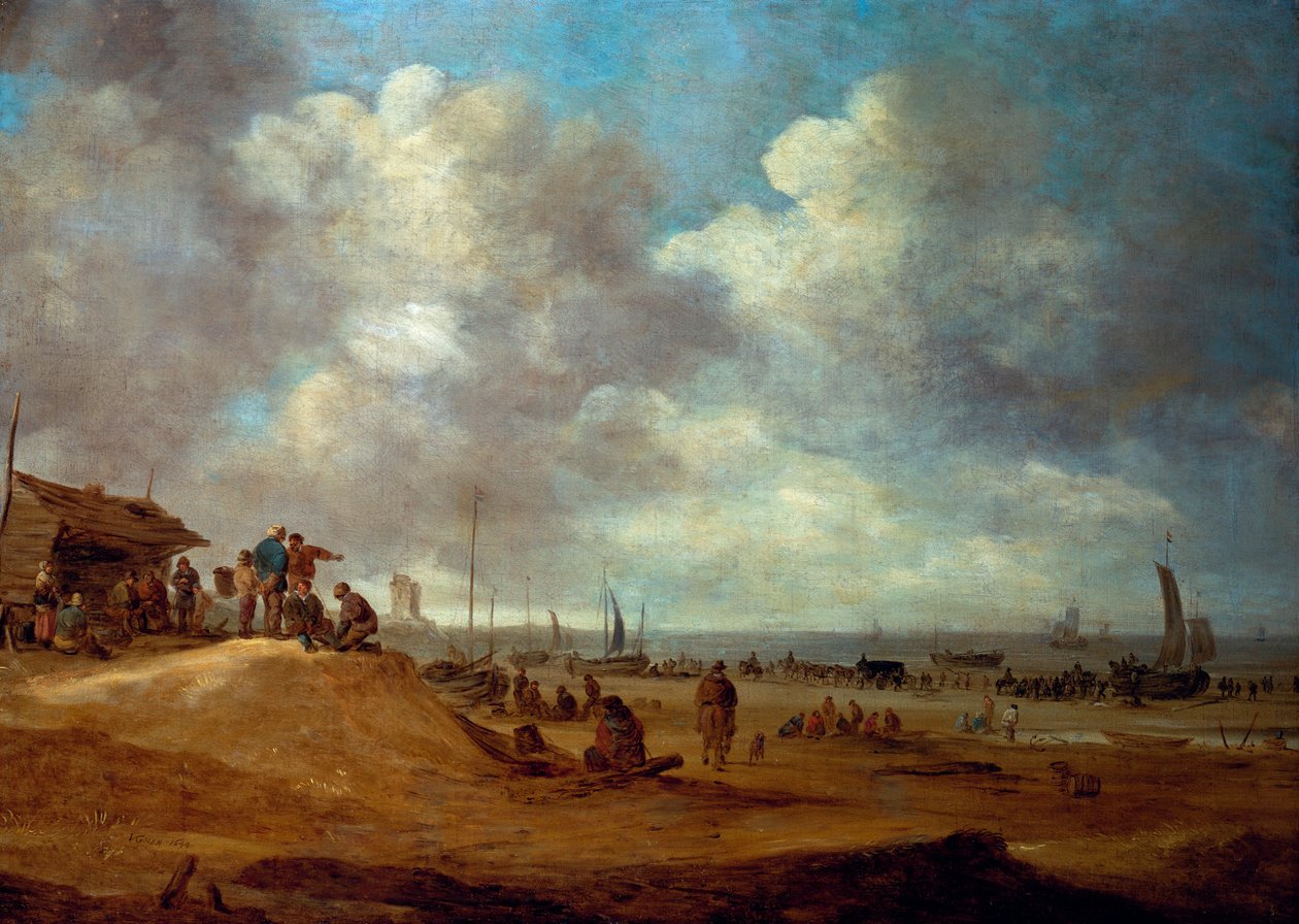 Näkymä Scheveningenistä, 1649 tekijältä Jan Josephsz van Goyen