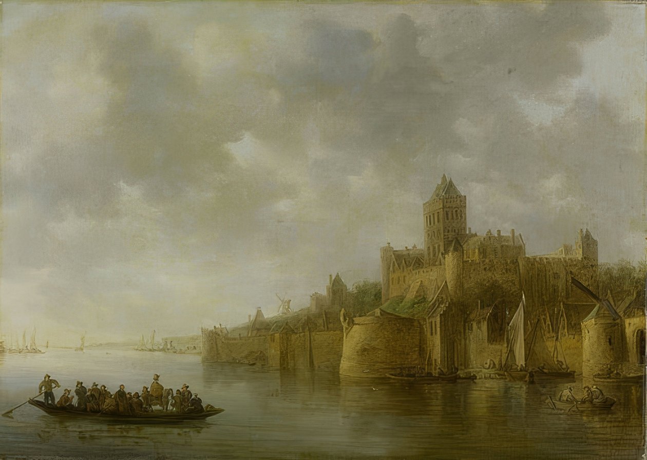 Der Valkhof Nijmegenissä. 1641 tekijältä Jan Josephsz van Goyen