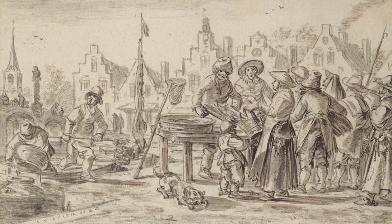 Huonekalut ja erilaiset esineet 1100- ja 1300-luvuilta tekijältä Jan Josephsz van Goyen