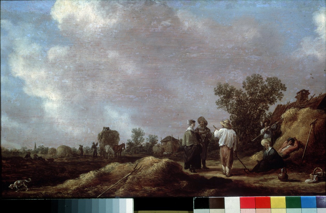 ""Heinänteko"" (Heinänteko) maalaus Jan Josefsz van Goyen (1596-1656) 1630 Pushkin Museum, Moskova tekijältä Jan Josephsz van Goyen