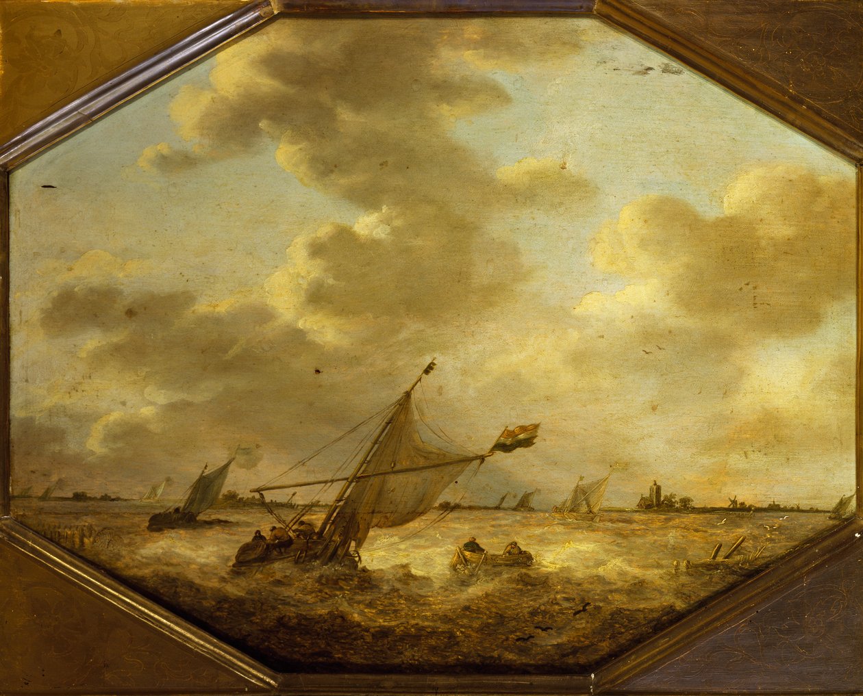 Merimaisema kalastajien kanssa tekijältä Jan Josephsz van Goyen