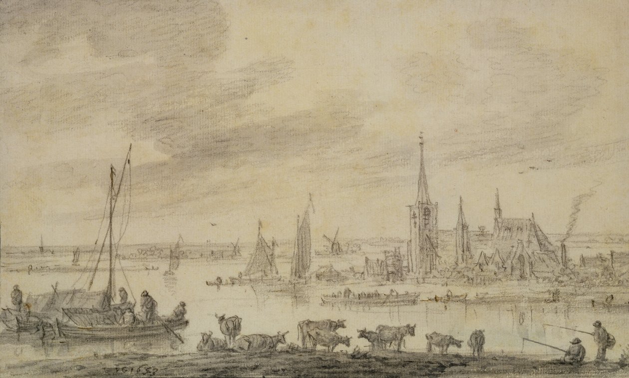 Joen maisema tekijältä Jan Josephsz van Goyen