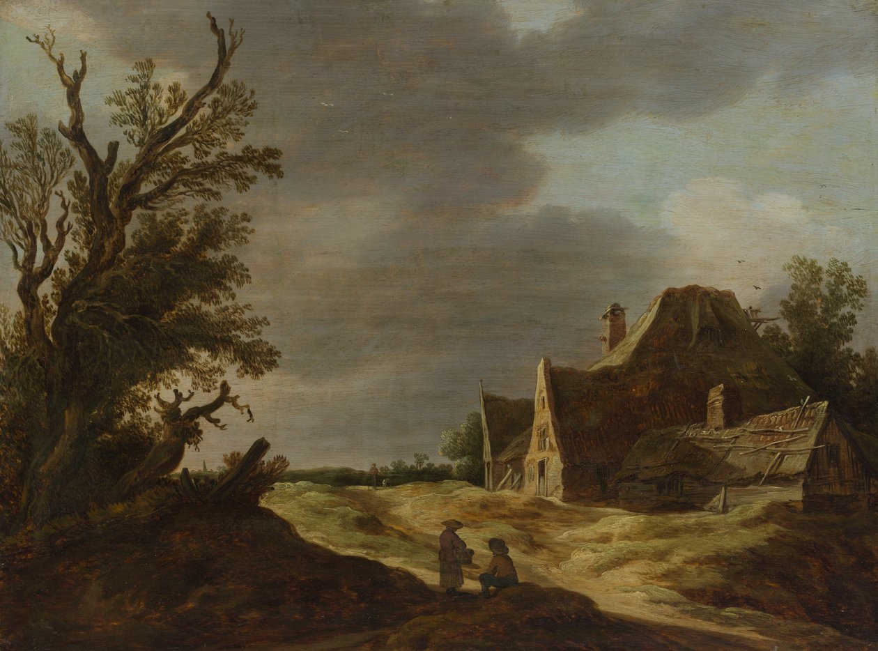 Sandy Road maalaistaloineen, 1627. tekijältä Jan Josephsz van Goyen