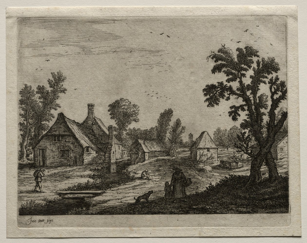 Plank over the Stream. tekijältä Jan Josephsz van Goyen