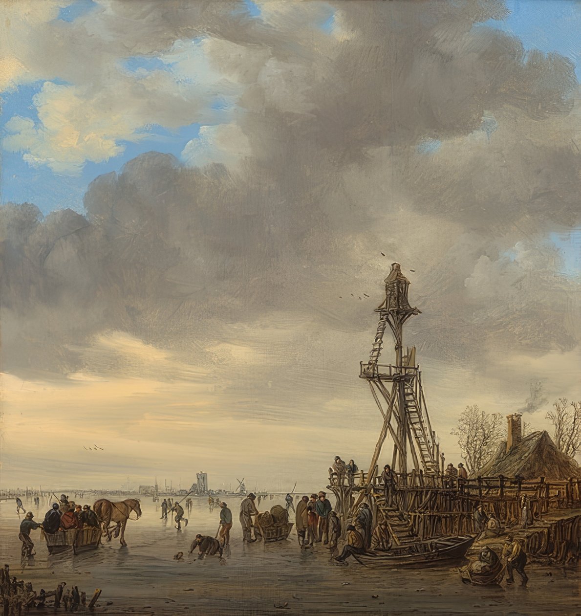 Talvimaisema näkötornilla. 1646 tekijältä Jan Josephsz van Goyen