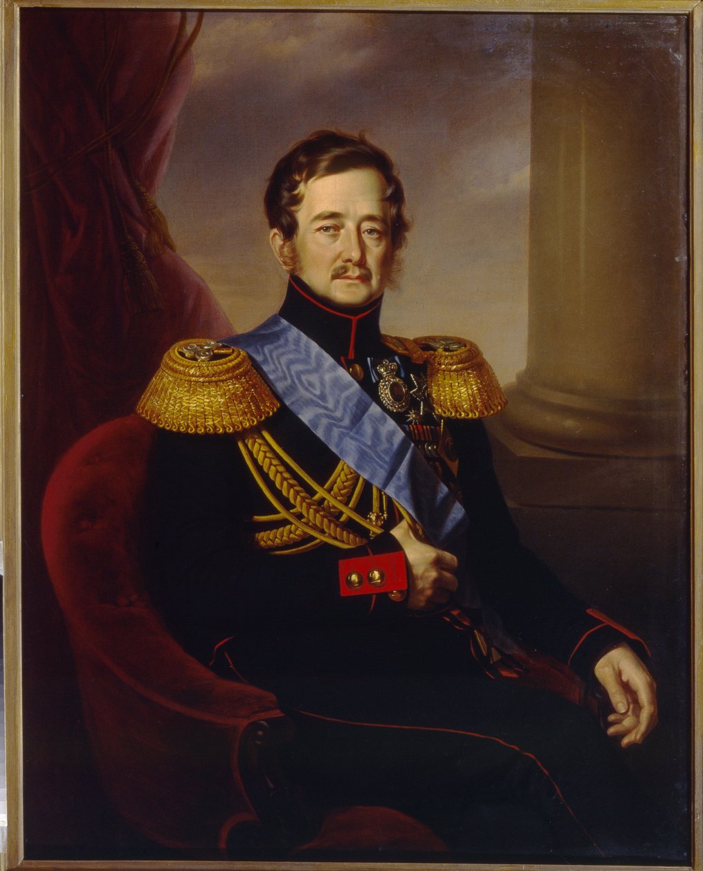 Erivanin kreivin, Puolan kuningaskunnan varakuninkaan Ivan Fjodorovitš Paskevitšin muotokuva (Puolan kuningaskunnan varakuninkaan Erivanin kreivin I. F. Paskevichin muotokuva). Jan Ksawery Kaniewskin (1805-1867) maalaus öljy kankaalle tekijältä Jan Ksawery Kaniewski