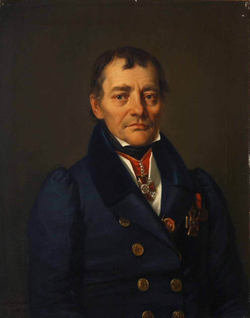 Muotokuva kirjailija Pjotr Ivanovitš Sokolovista 1766-1836, 1830 tekijältä Jan Ksawery Kaniewski