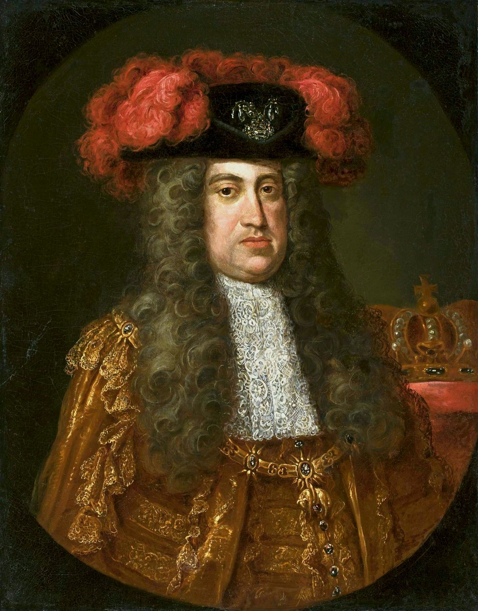Keisari Kaarle VI Habsburgin (1685-1740) muotokuva kultaisen linnunliinan ritarikunnan kanssa. tekijältä Jan Kupecký