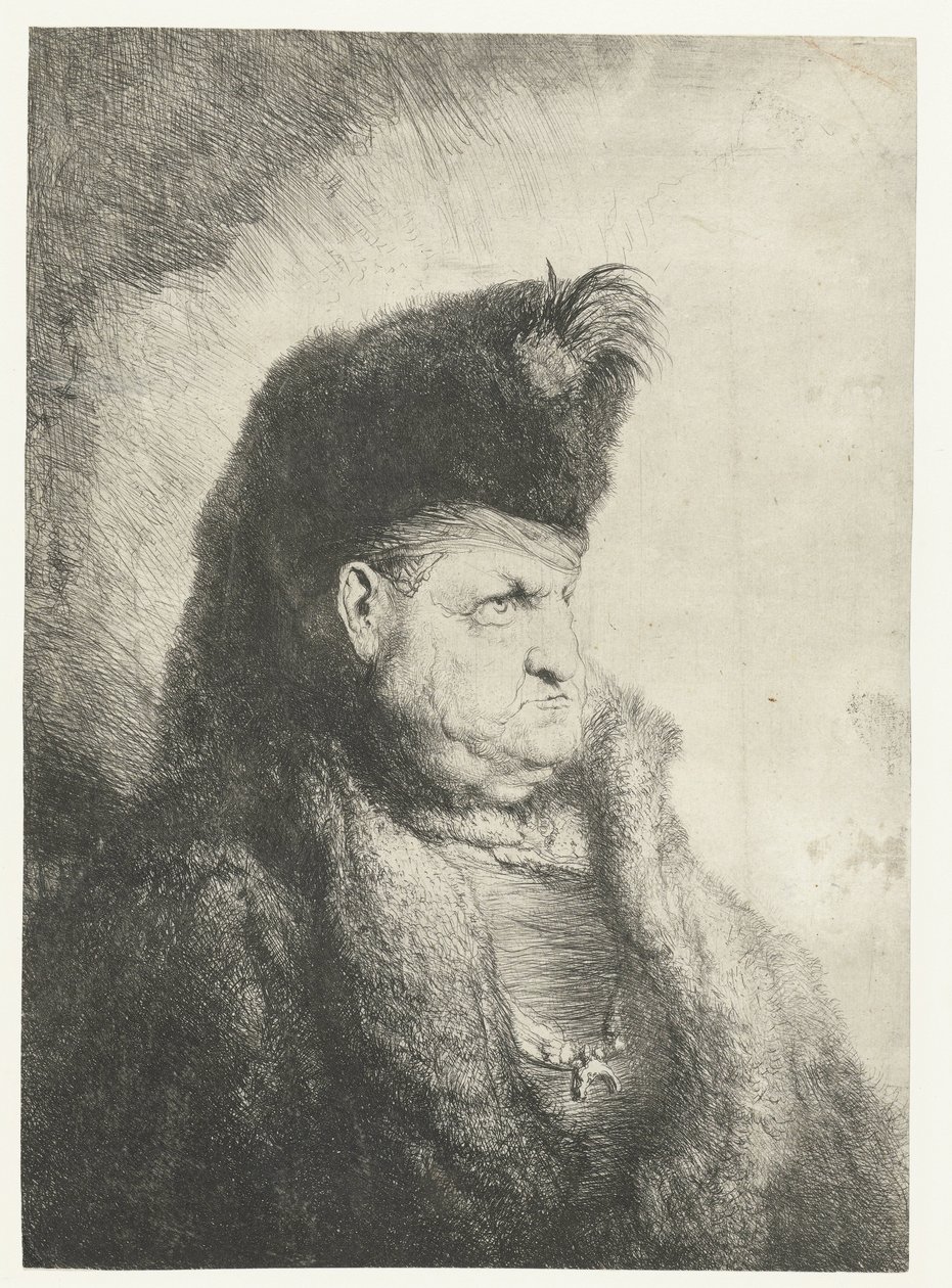 Itämaisen rintakuva karvahatulla tekijältä Jan Lievens