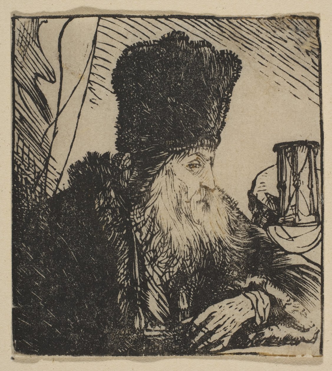 Filosofi tiimalasin kanssa, 1620-74. tekijältä Jan Lievens