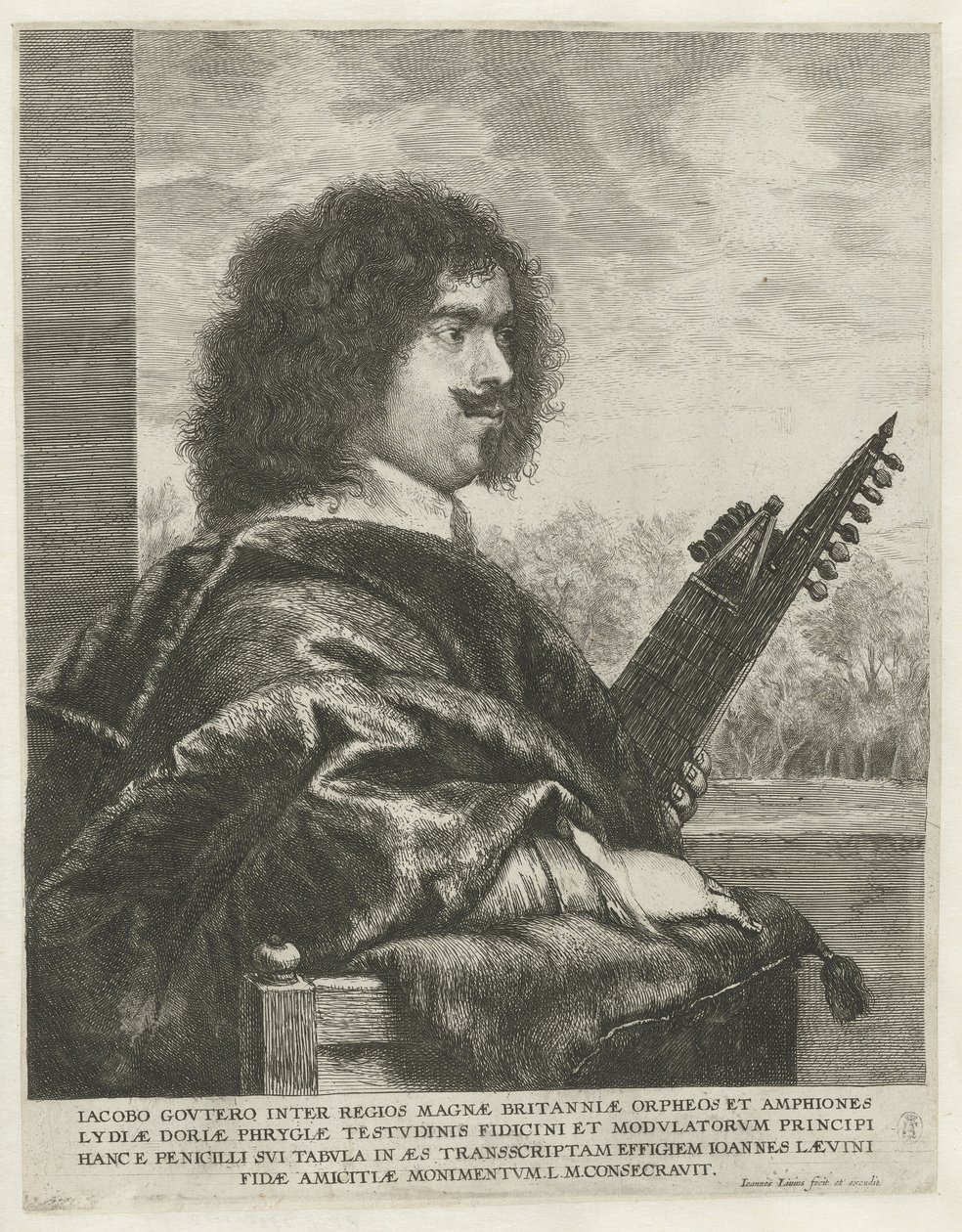 Muotokuva säveltäjä ja lutenisti Jacques Gaultier, 1631-1635 tekijältä Jan Lievens
