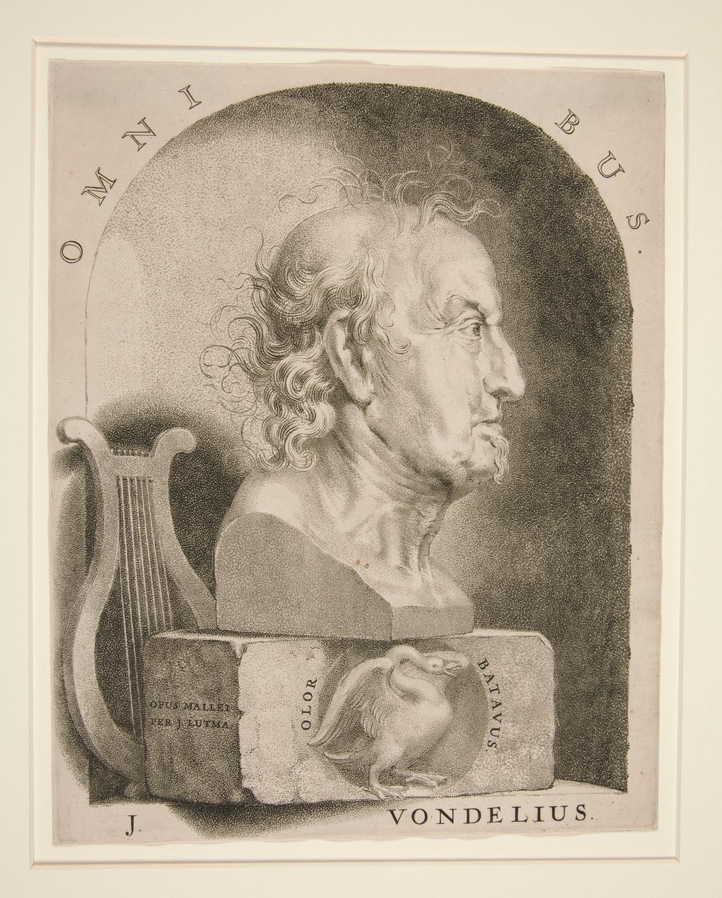 Joost van den Vondelin (1587-1679) muotokuva tekijältä Jan Lutma The Younger