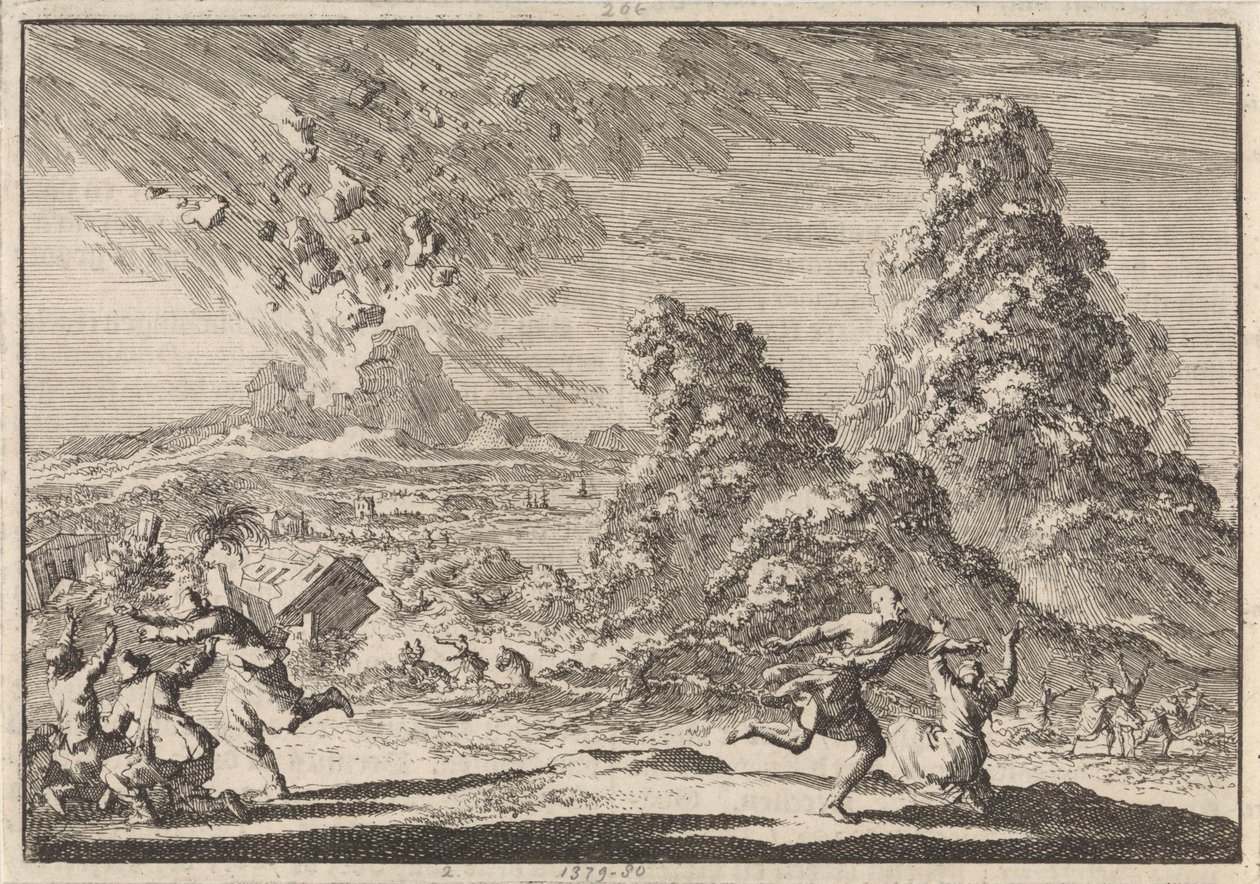 Maanjäristys Ambonissa 1674 tekijältä Jan Luyken