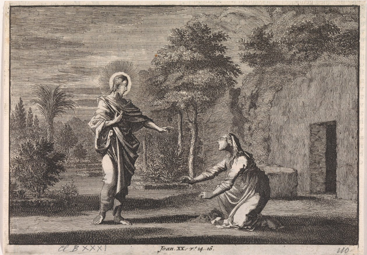 Kristus ilmestyy Maria Magdaleenalle (Noli me tangere) tekijältä Jan Luyken