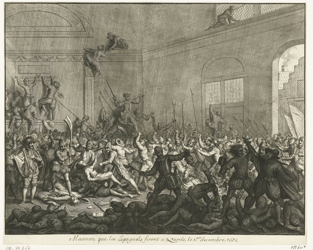 Murha Naardenin kirkossa, 1572 tekijältä Jan Luyken