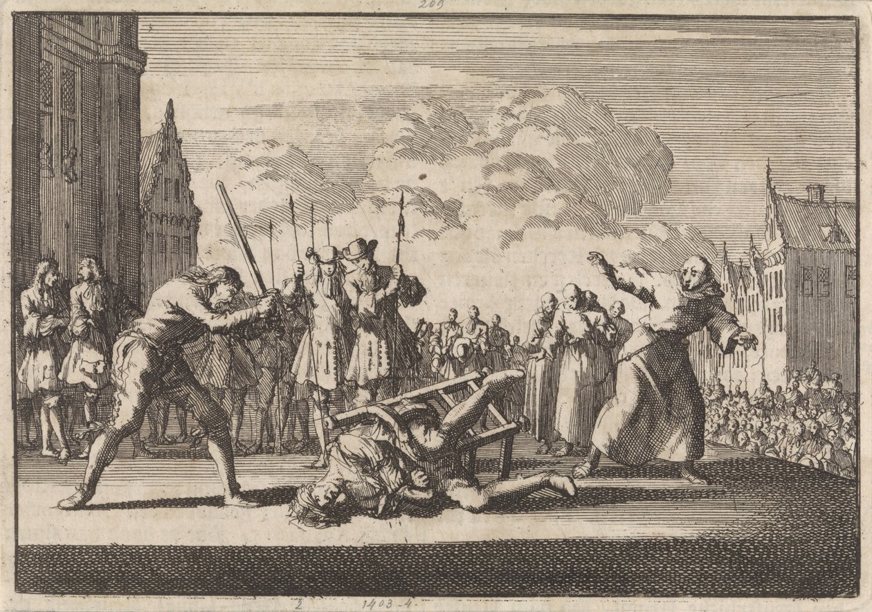 Mainzissa keisarillinen sotapäällikkö Cronsbruck mestattiin vuonna 1691 tekijältä Jan Luyken