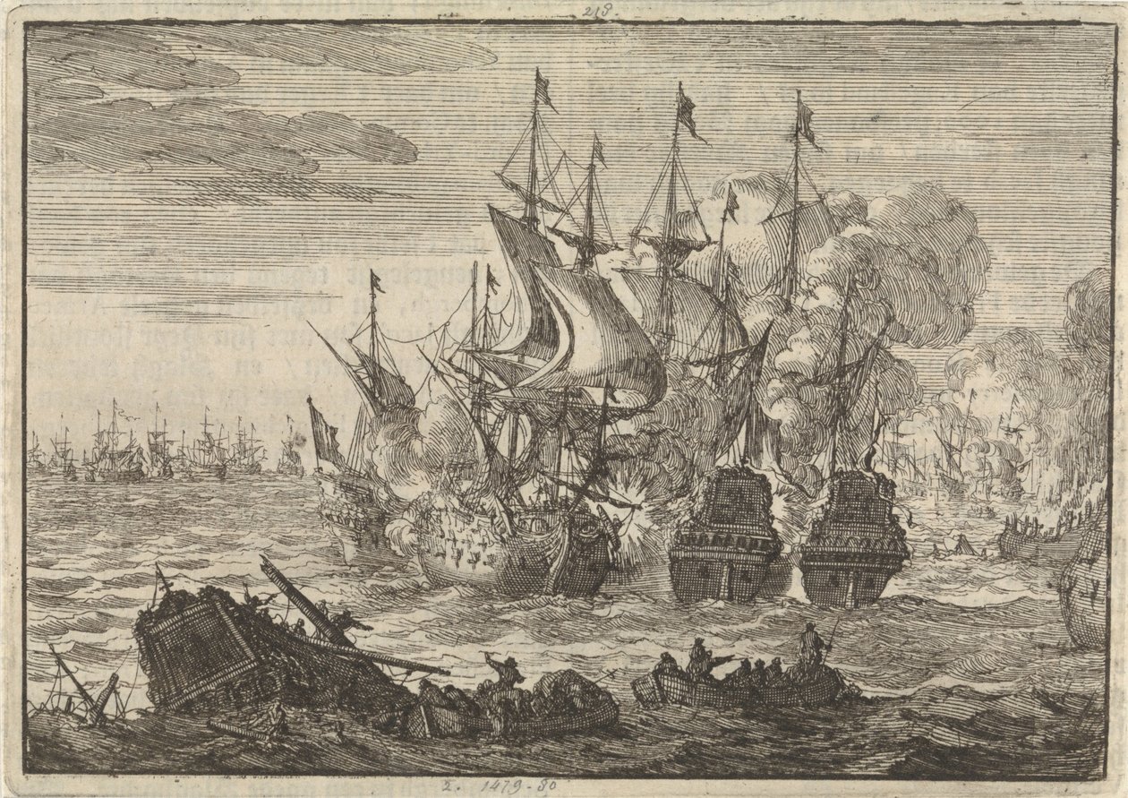 Beachy Headin taistelu, 1690 tekijältä Jan Luyken