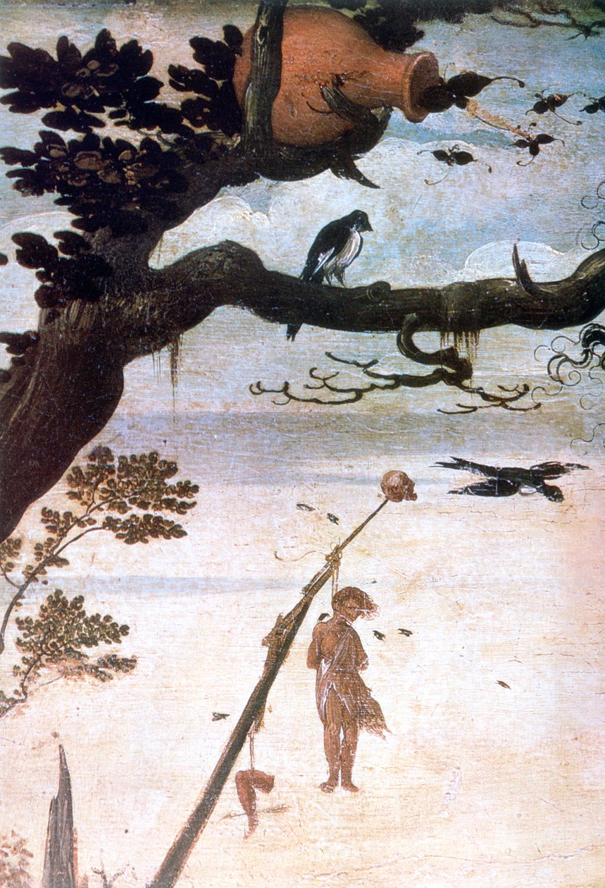 Maisemakohtaus, legenda Pyhästä Kristoferista, 1520-1559 tekijältä Jan Mandyn