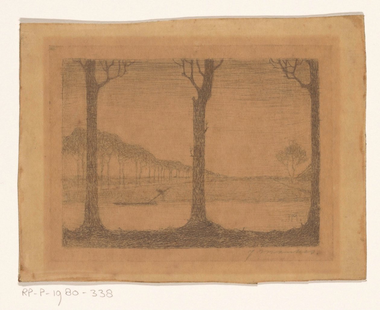 Puut kanavan varrella Woudsterwegissä tekijältä Jan Mankes (signed by artist)
