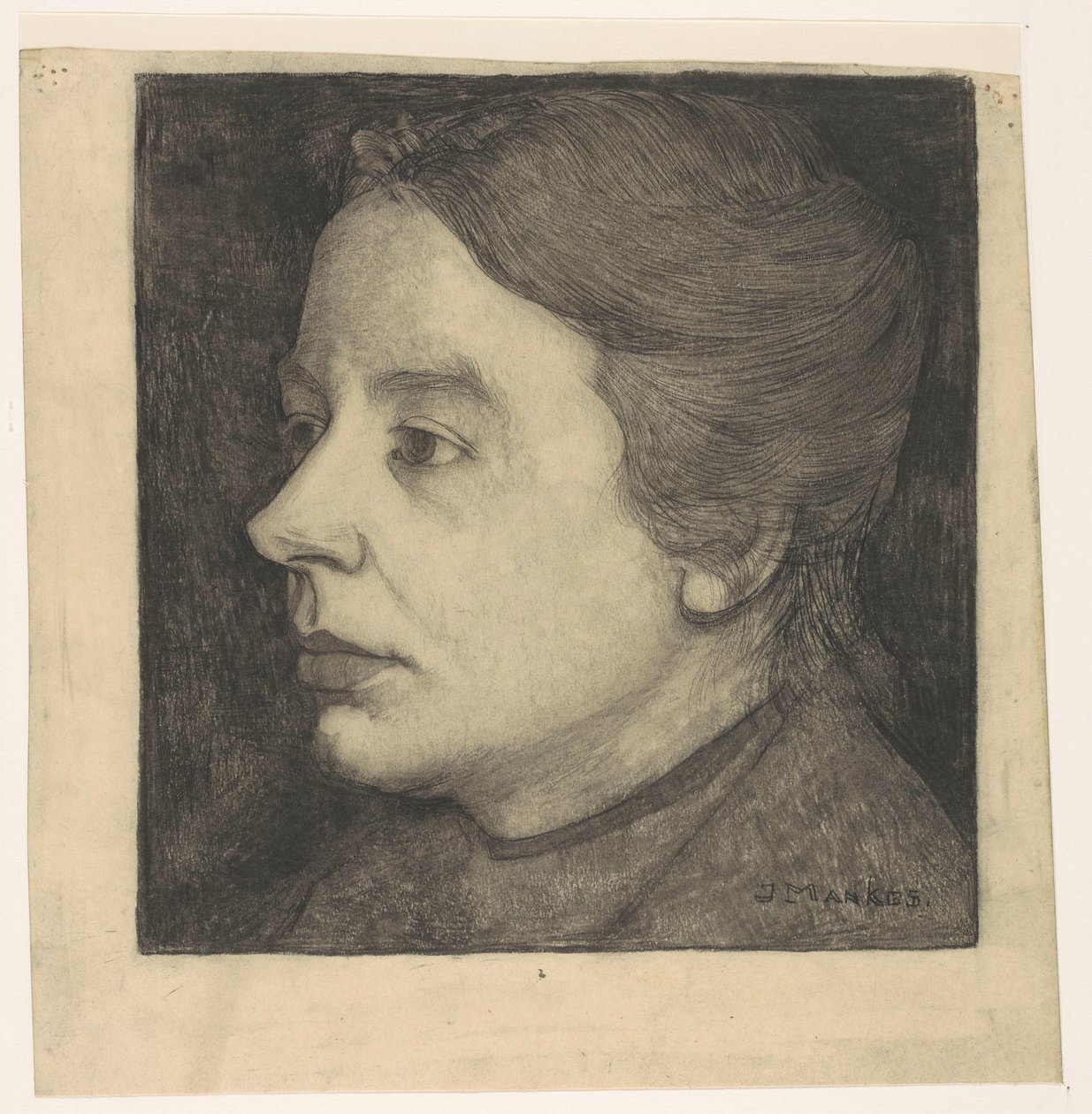 Anne Mankes-Zerniken muotokuva tekijältä Jan Mankes (signed by artist)