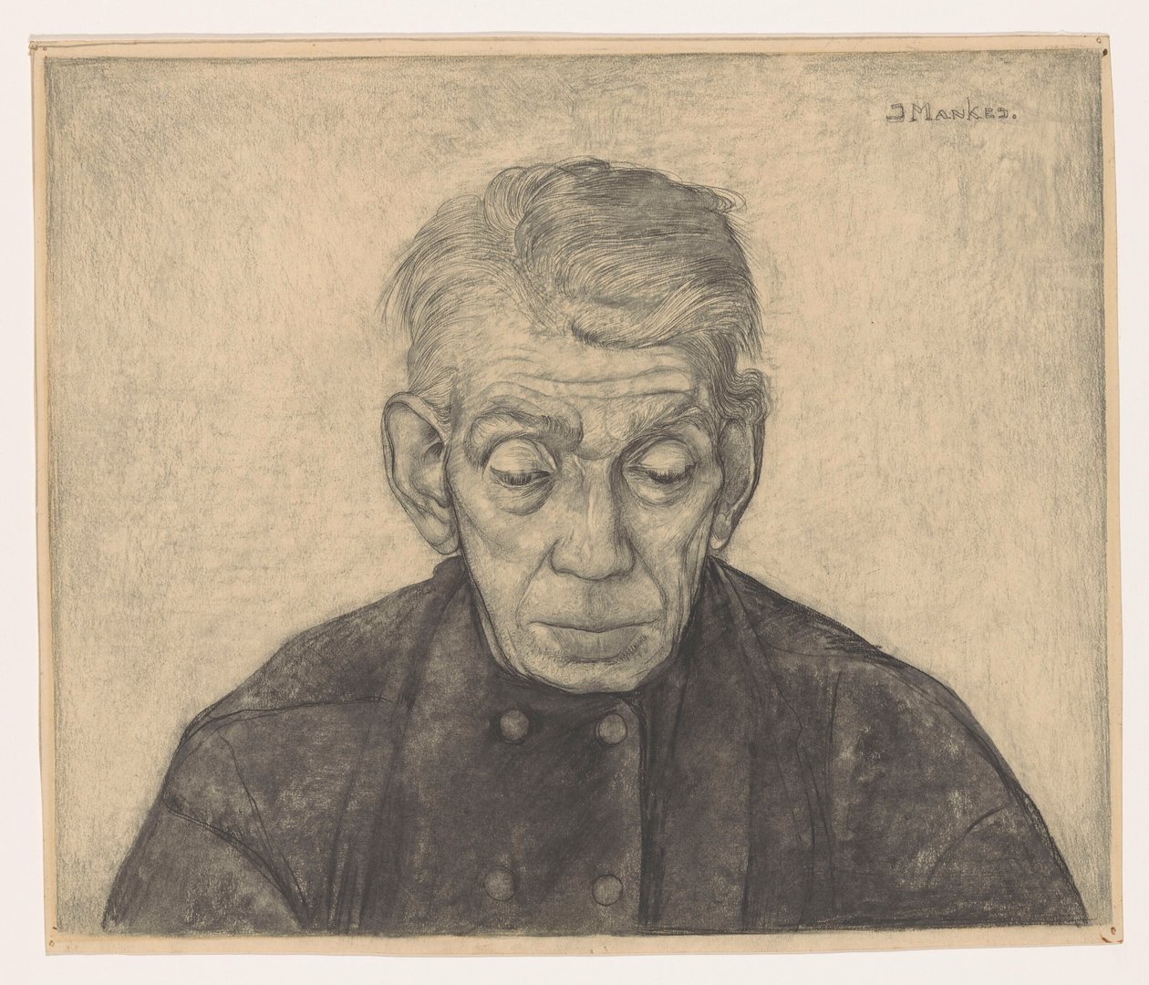 Douwe de Grootin muotokuva tekijältä Jan Mankes (signed by artist)