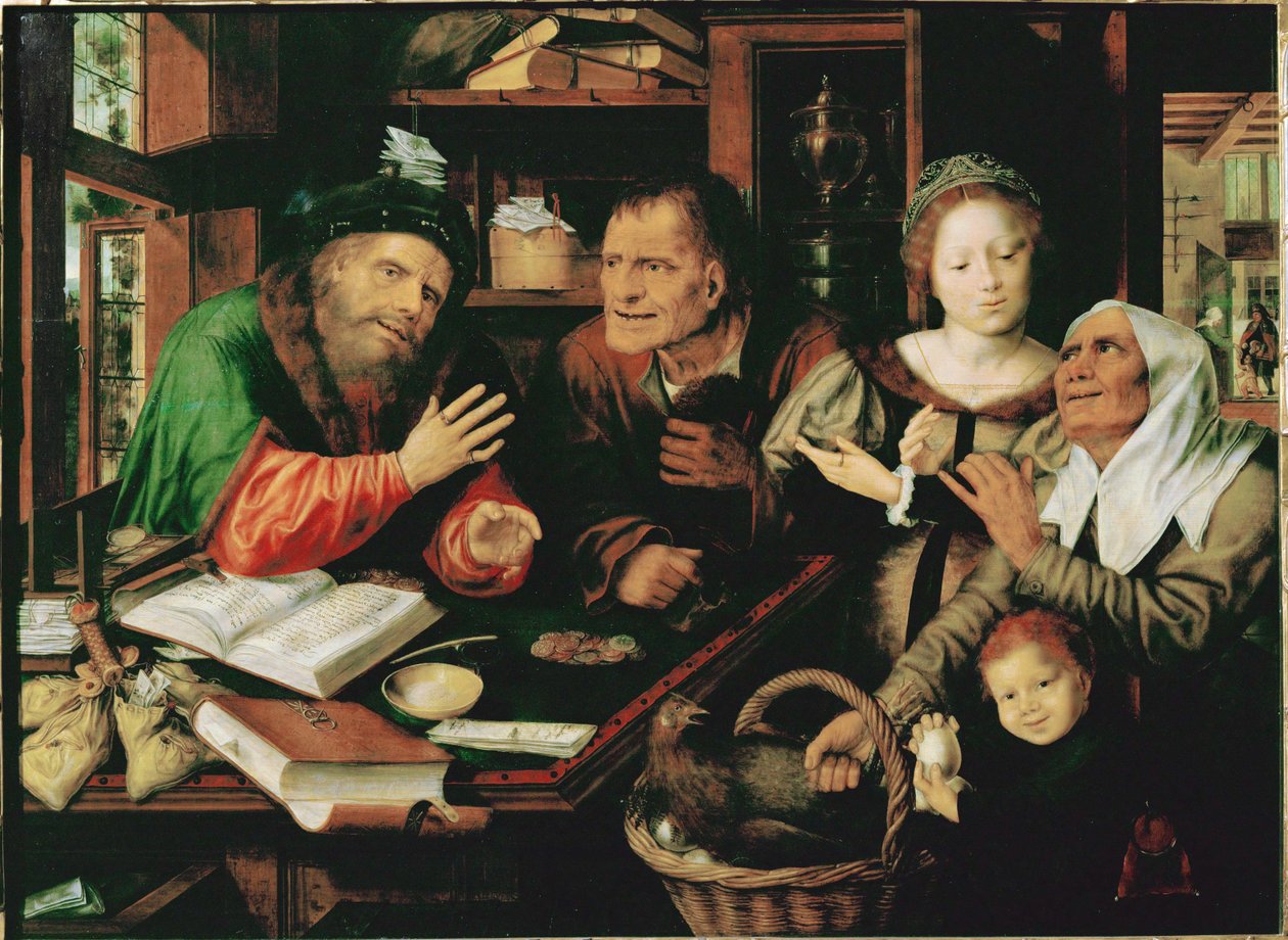 Veronkerääjä (maalaus tammipuulle) tekijältä Jan Massys