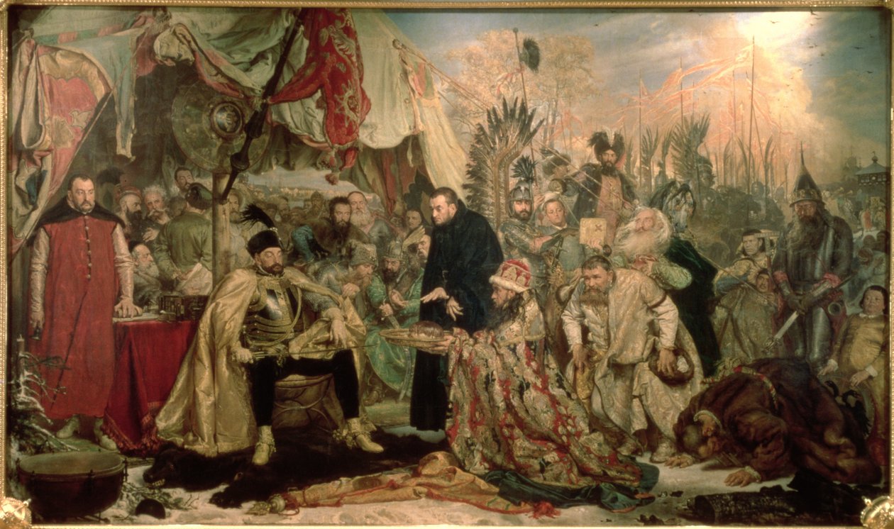 Huonekalut ja erilaiset esineet 1100- ja 1300-luvuilta tekijältä Jan Alojzy Matejko