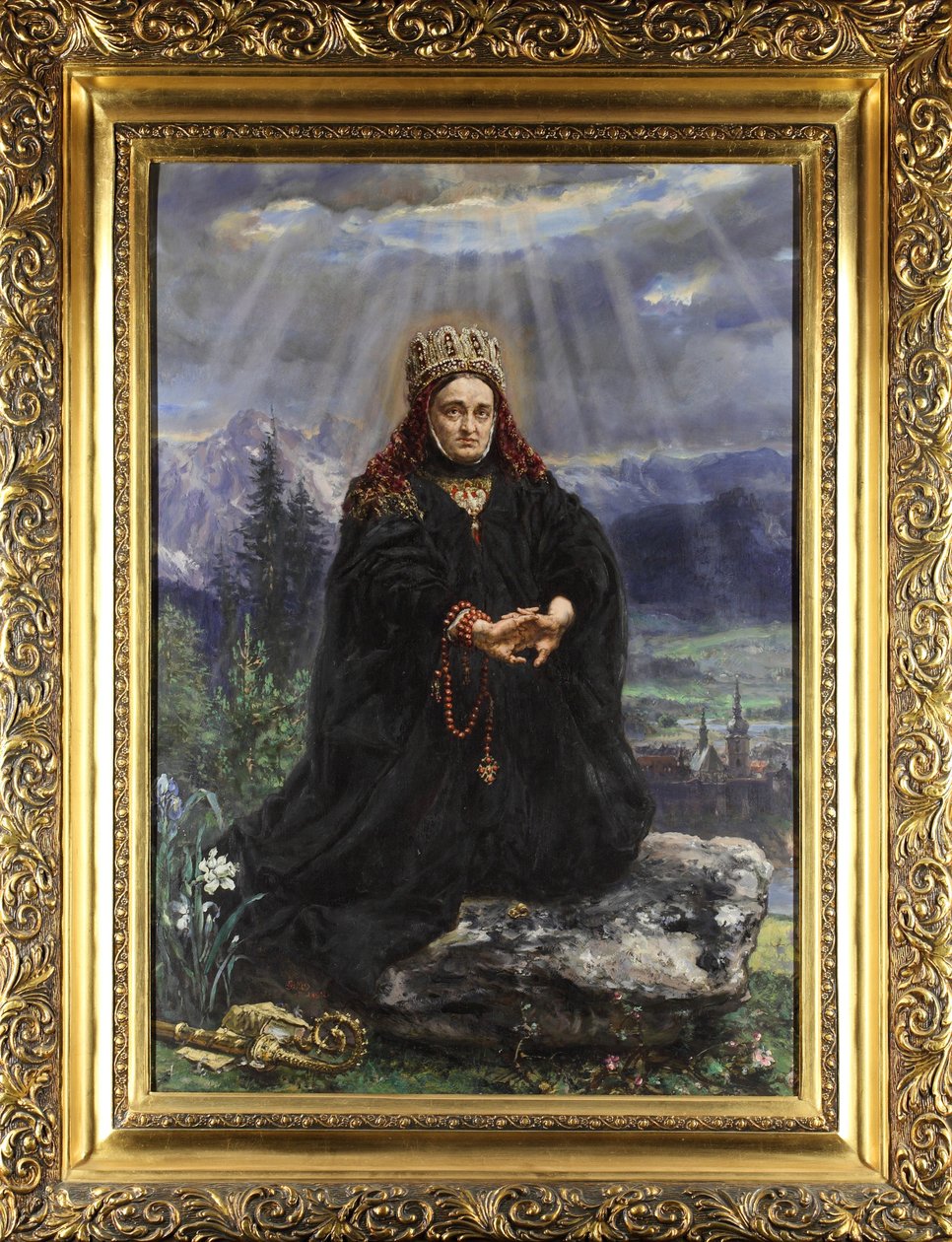 Kinga de Pologne (Kunegunda, ou Cunegonde) (1234 - 1293) - Saint Kinga of Poland par Matejko, Jan Alojzy (1838-1893) tekijältä Jan Alojzy Matejko