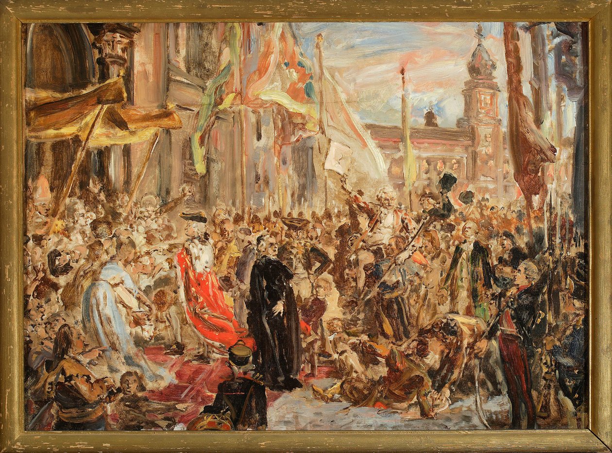 Luonnos maalaukseen "Toukokuun 3. päivän perustuslaki" tekijältä Jan Matejko