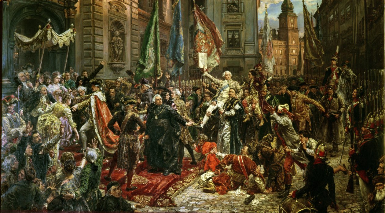 Huonekalut ja erilaiset esineet 1100- ja 1300-luvuilta tekijältä Jan Alojzy Matejko