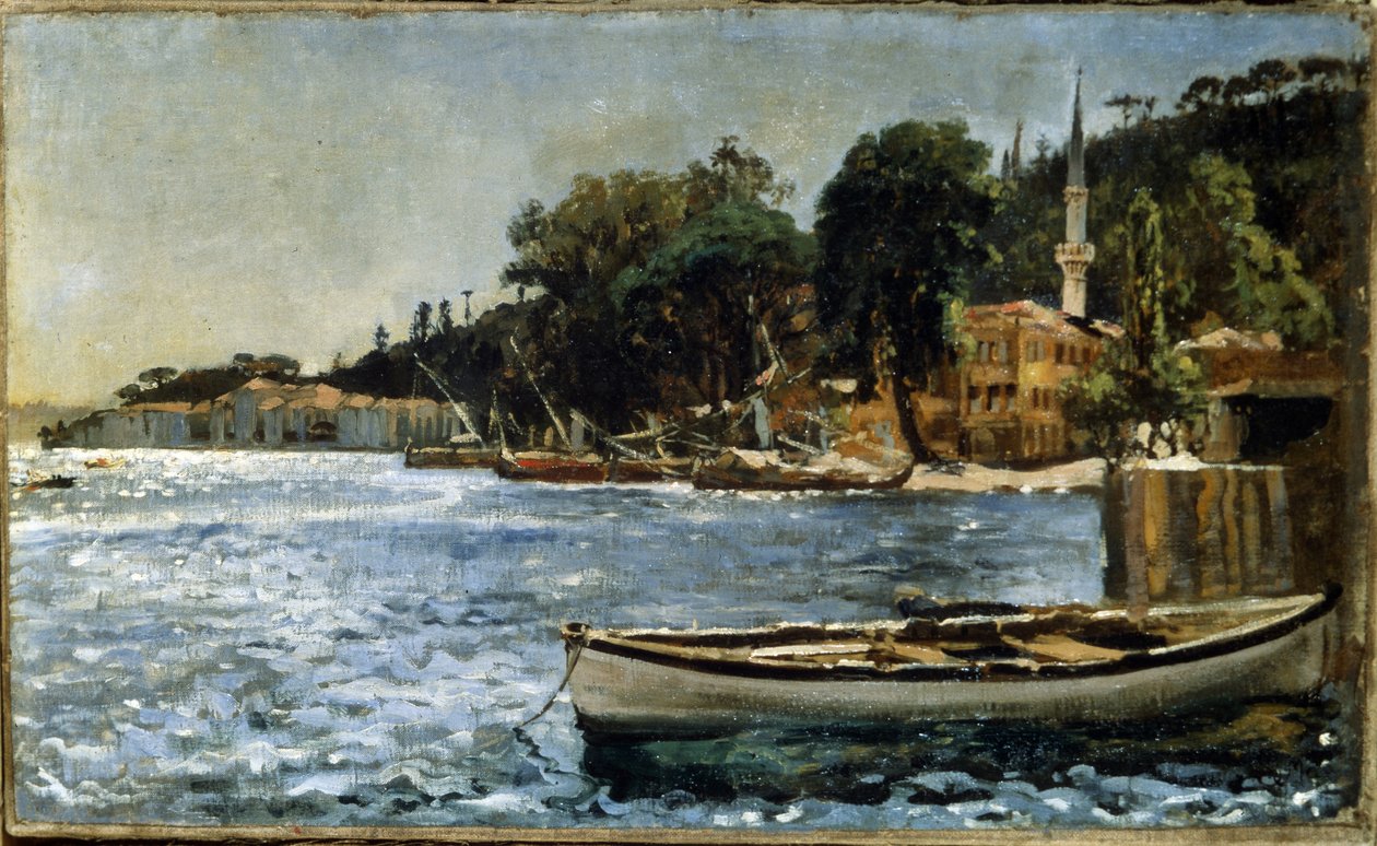 Näkymä Bebekistä lähellä Konstantinopolia (nykyinen Istanbulin alue). Näkymä Bebekistä lähellä Konstantinopolia. Jan Alojzy Matejkon (1838-1893) maalaus tekijältä Jan Matejko