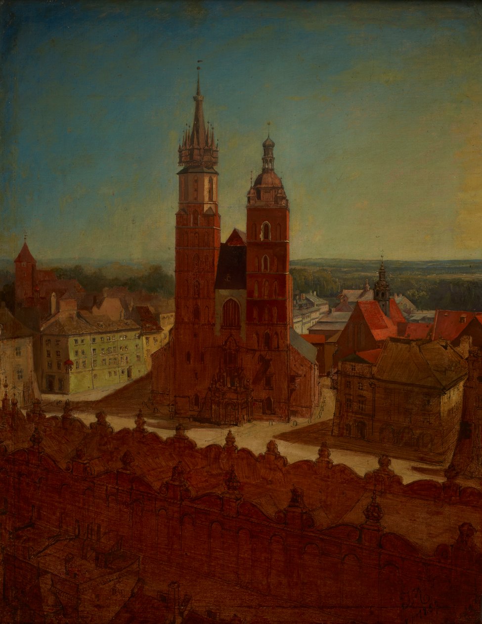 Näkymä raatihuoneen tornista tekijältä Jan Matejko