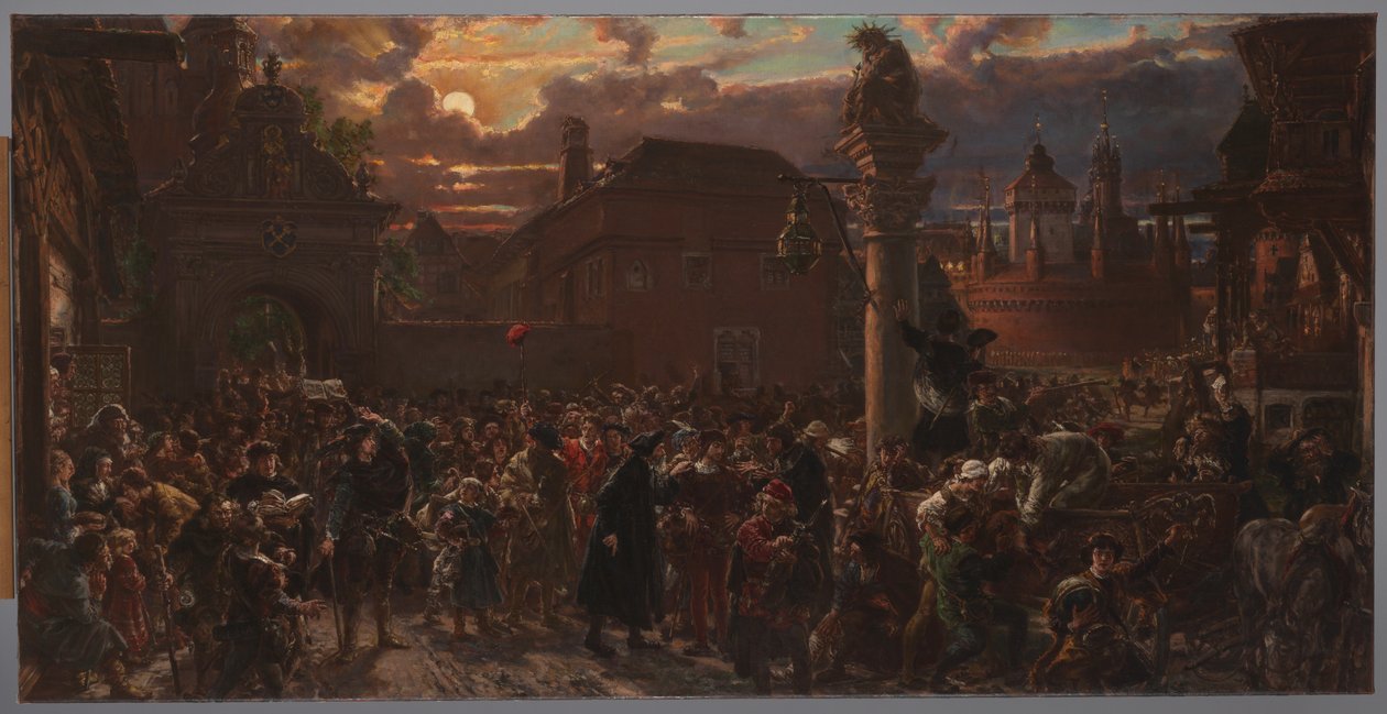 Opiskelijoiden lähtö Krakovasta vuonna 1549 tekijältä Jan Matejko