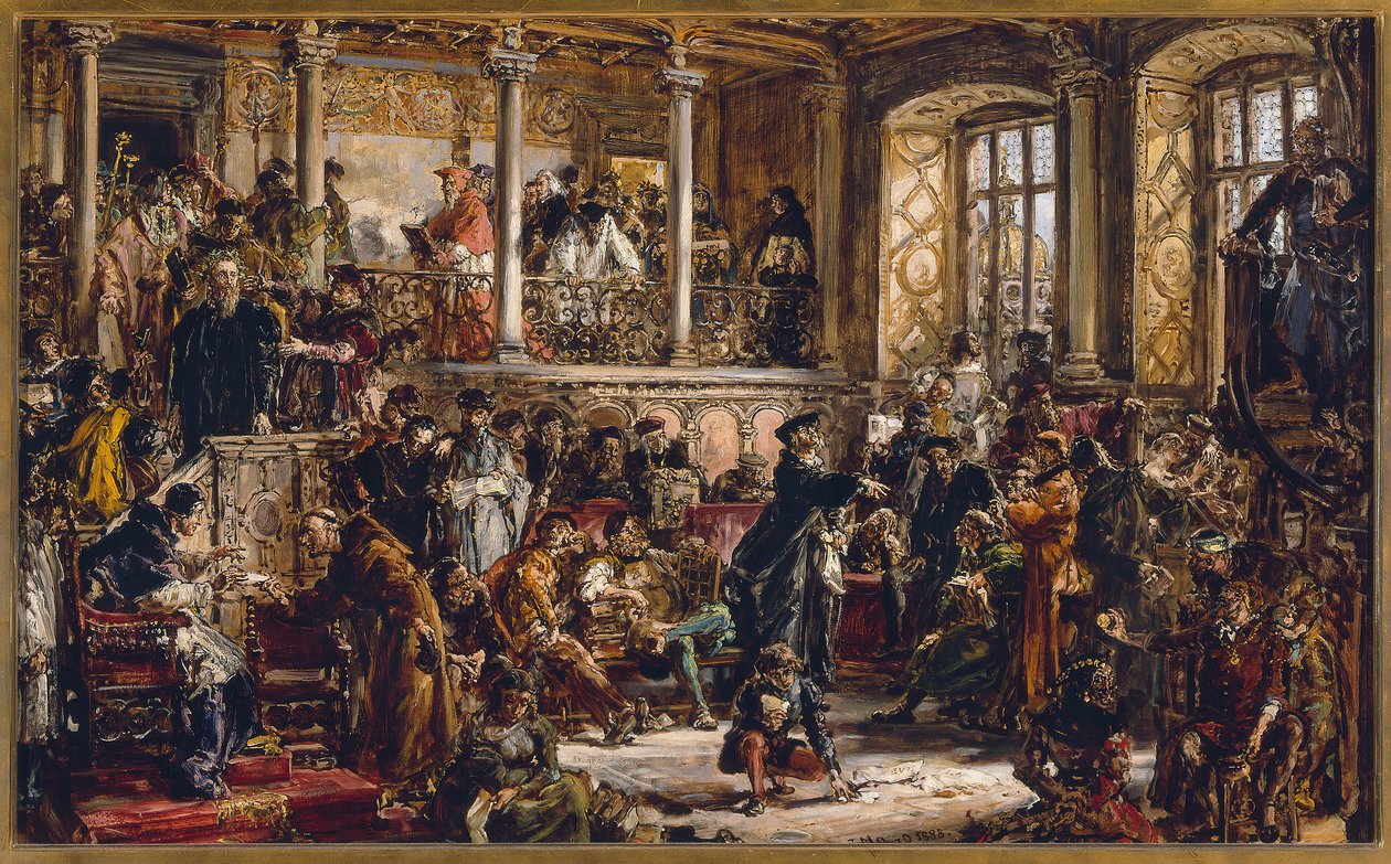 Kirjallisuuden kultakausi 1500-luvulla. Uskonpuhdistus. Katolilaisuuden ylivalta tekijältä Jan Matejko