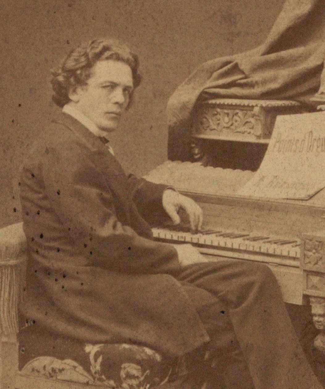 Muotokuva säveltäjä Anton Rubinsteinista 1829-1894, noin 1860-1870. tekijältä Jan Mieczkowski