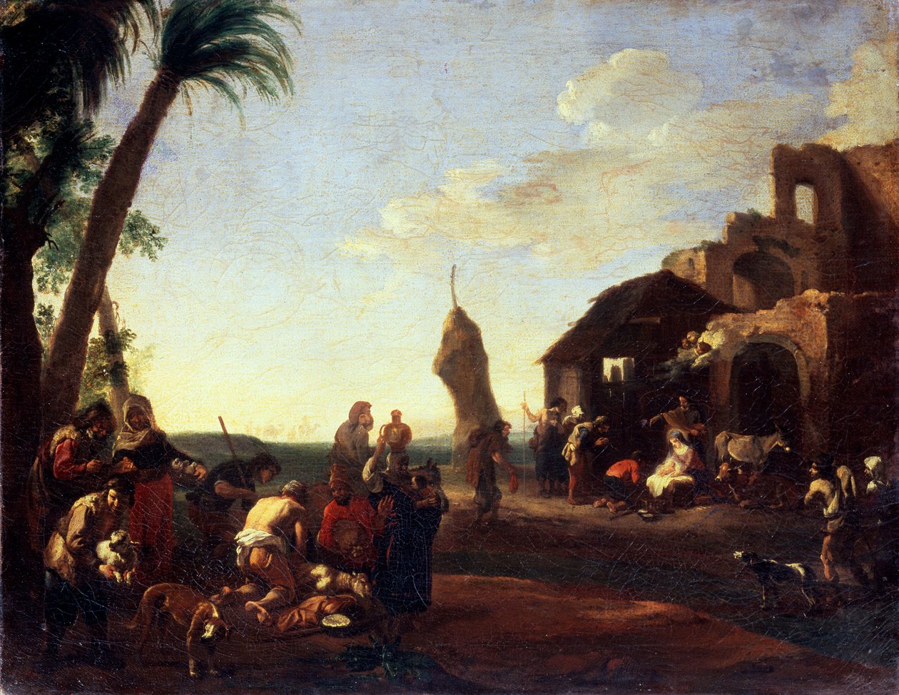 Kristus-lapsen palvonta, 1650-luku tekijältä Jan Miel