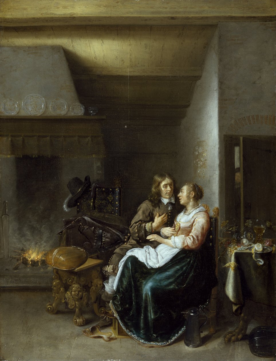 Pariskunta sisätiloissa, 1652 tekijältä Jan Miense Molenaer