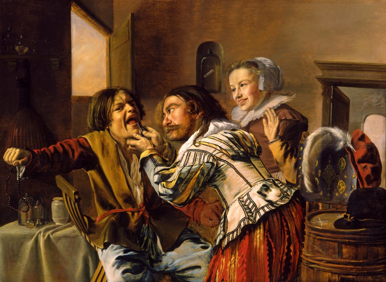 Hammaslääkäri, 1629 (öljy alustalla) tekijältä Jan Miense Molenaer