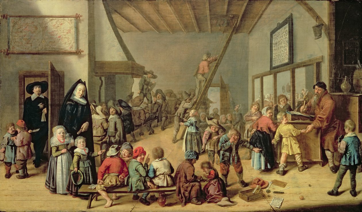 Kouluhuone, 1634 tekijältä Jan Miense Molenaer